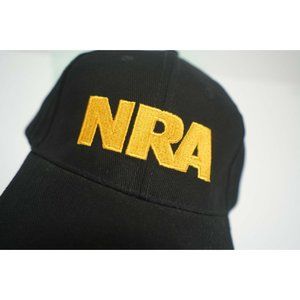 Black NRA with Yellow Logo Hat Adjustable One Size Fits Most Excellent Condition